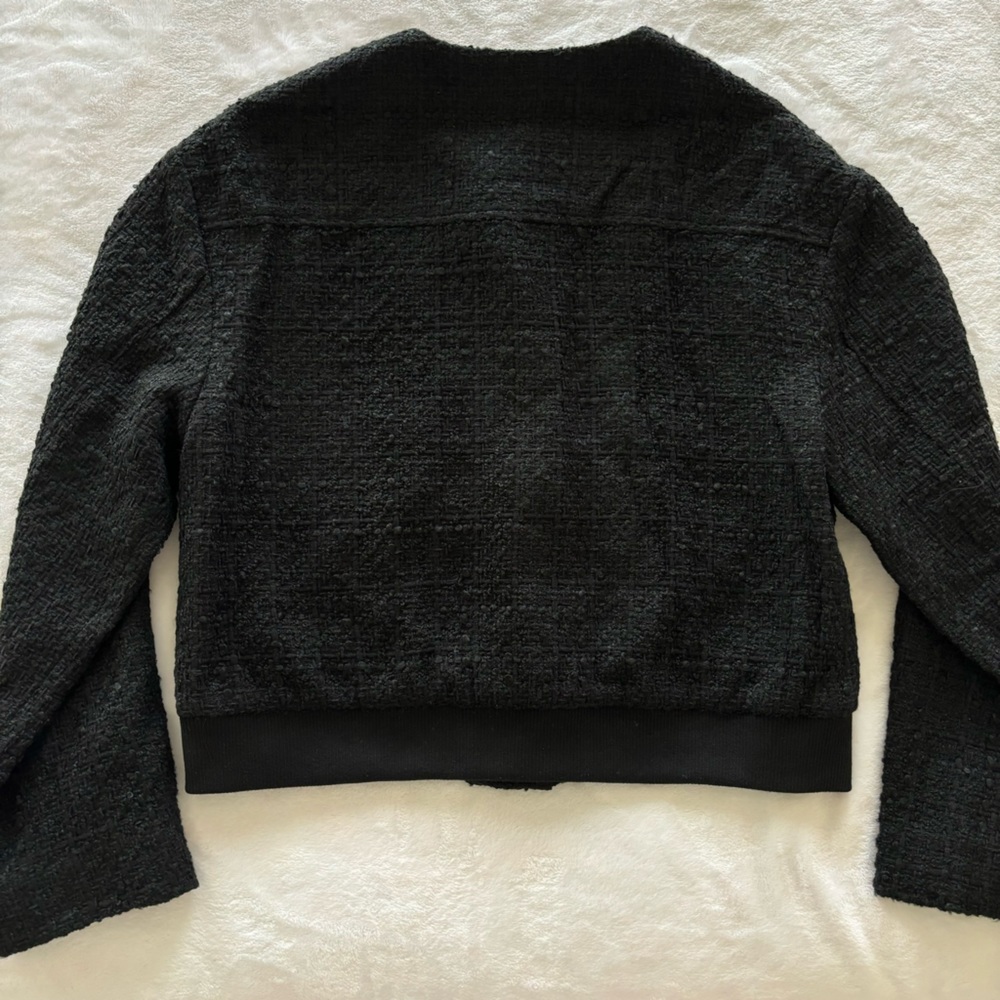 TRUTH by Republic Vintage-Style Cropped Tweed Boucle Bomber Jacket--NWT--12 - Picture 13 of 15